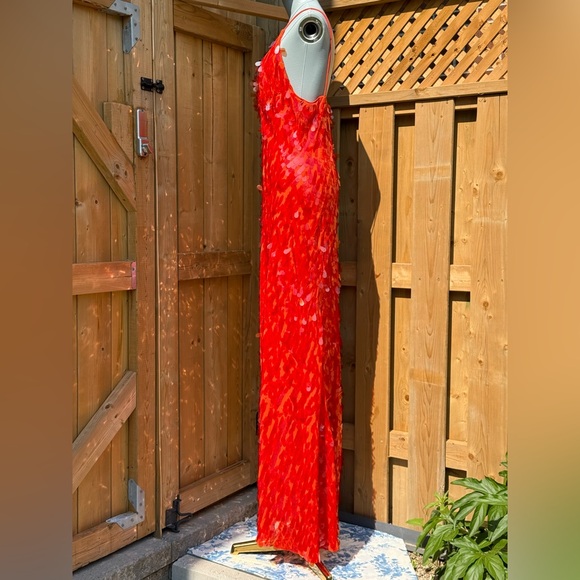 🆕 MISHA COLLECTION 🧿 NWOT Red Sapphire Sequins Maxi Dress, Sz XL US 10 - Picture 5 of 13
